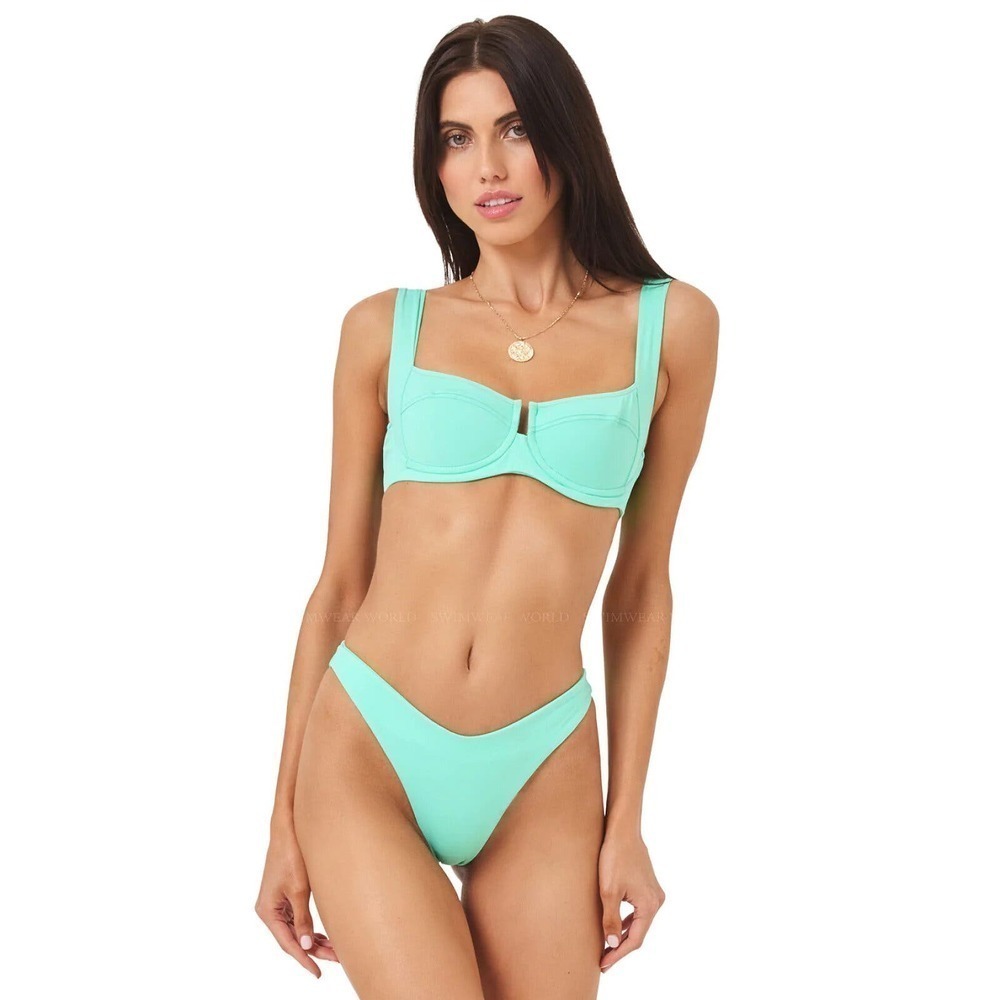 L*Space Camellia-Cabana Bikini Top & Bottom Set Bright Teal Blue S NWT - Picture 1 of 12
